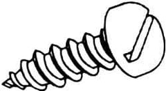 Value Collection - #12 Pan Head Slotted Sheet Metal Screw - Steel, 1-3/4" Length Under Head, AISI 1016, ASME B18.6.3, ASME B18.6.4 & SAE J933, Grade 1016-1024 - USA Tool & Supply