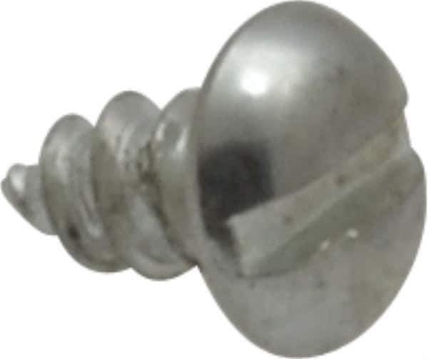 Value Collection - #6 Pan Head Slotted Sheet Metal Screw - Steel, 1/4" Length Under Head, AISI 1016, ASME B18.6.3, ASME B18.6.4 & SAE J933, Grade 1016-1024 - USA Tool & Supply