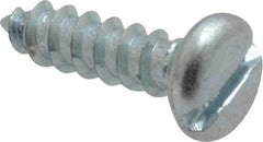 Value Collection - #8 Pan Head Slotted Sheet Metal Screw - Steel, 5/8" Length Under Head, Grade 2 - USA Tool & Supply