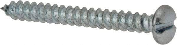 Value Collection - #8 Pan Head Slotted Sheet Metal Screw - Steel, 1-1/2" Length Under Head, Grade 2 - USA Tool & Supply