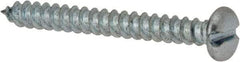 Value Collection - #8 Pan Head Slotted Sheet Metal Screw - Steel, 1-1/2" Length Under Head, Grade 2 - USA Tool & Supply