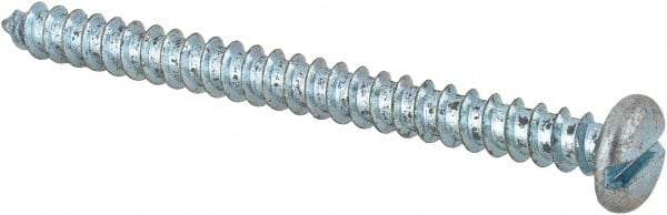 Value Collection - #8 Pan Head Slotted Sheet Metal Screw - Steel, 2" Length Under Head, Grade 2 - USA Tool & Supply