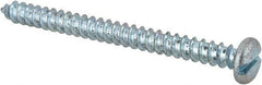 Value Collection - #8 Pan Head Slotted Sheet Metal Screw - Steel, 2" Length Under Head, Grade 2 - USA Tool & Supply