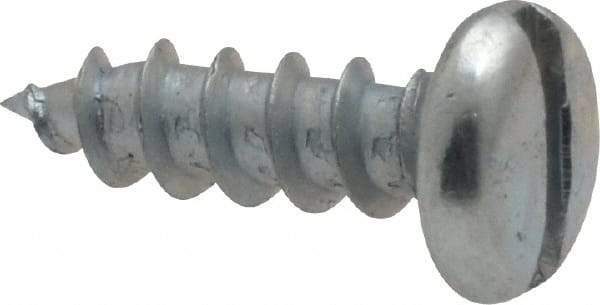 Value Collection - #10 Pan Head Slotted Sheet Metal Screw - Steel, 5/8" Length Under Head, Grade 2 - USA Tool & Supply