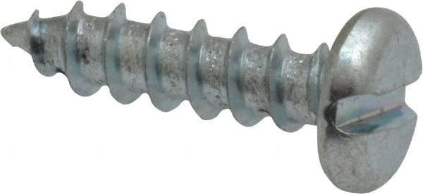 Value Collection - #10 Pan Head Slotted Sheet Metal Screw - Steel, 3/4" Length Under Head, Grade 2 - USA Tool & Supply