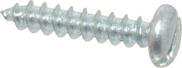 Value Collection - #10 Pan Head Slotted Sheet Metal Screw - Steel, 1" Length Under Head, Grade 2 - USA Tool & Supply