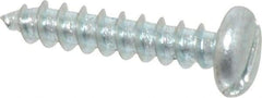 Value Collection - #10 Pan Head Slotted Sheet Metal Screw - Steel, 1" Length Under Head, Grade 2 - USA Tool & Supply