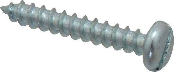 Value Collection - #10 Pan Head Slotted Sheet Metal Screw - Steel, 1-1/4" Length Under Head, Grade 2 - USA Tool & Supply