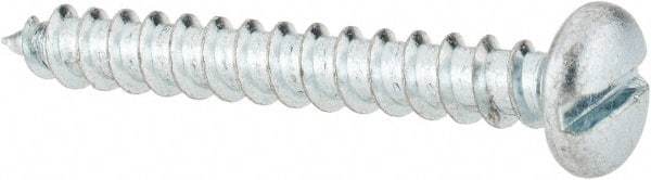Value Collection - #10 Pan Head Slotted Sheet Metal Screw - Steel, 1-1/2" Length Under Head, Grade 2 - USA Tool & Supply