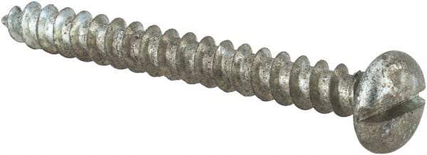 Value Collection - #10 Pan Head Slotted Sheet Metal Screw - Steel, 1-3/4" Length Under Head, Grade 2 - USA Tool & Supply