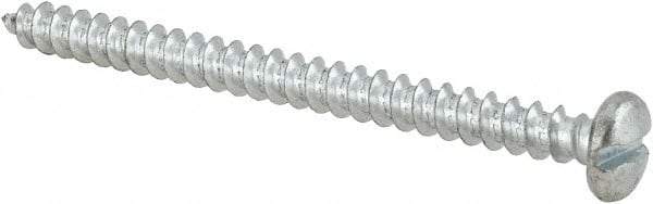 Value Collection - #10 Pan Head Slotted Sheet Metal Screw - Steel, 2-1/2" Length Under Head, Grade 2 - USA Tool & Supply