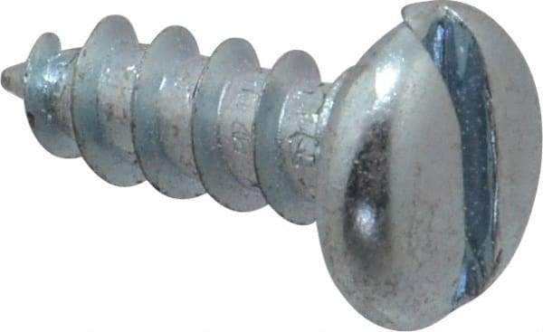 Value Collection - #12 Pan Head Slotted Sheet Metal Screw - Steel, 5/8" Length Under Head, Grade 2 - USA Tool & Supply