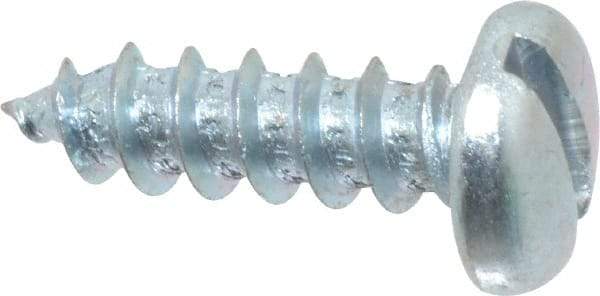 Value Collection - #12 Pan Head Slotted Sheet Metal Screw - Steel, 3/4" Length Under Head, Grade 2 - USA Tool & Supply