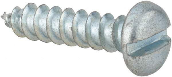 Value Collection - #12 Pan Head Slotted Sheet Metal Screw - Steel, 7/8" Length Under Head, Grade 2 - USA Tool & Supply