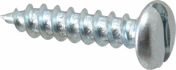 Value Collection - #12 Pan Head Slotted Sheet Metal Screw - Steel, 1" Length Under Head, Grade 2 - USA Tool & Supply