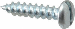 Value Collection - #12 Pan Head Slotted Sheet Metal Screw - Steel, 1" Length Under Head, Grade 2 - USA Tool & Supply