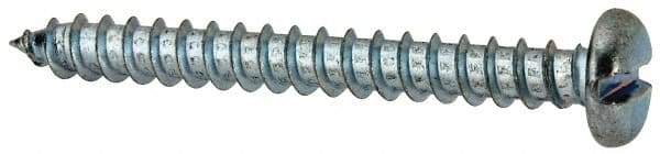 Value Collection - #12 Pan Head Slotted Sheet Metal Screw - Steel, 2" Length Under Head, Grade 2 - USA Tool & Supply