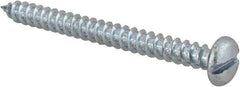 Value Collection - #12 Pan Head Slotted Sheet Metal Screw - Steel, 2-1/2" Length Under Head, Grade 2 - USA Tool & Supply
