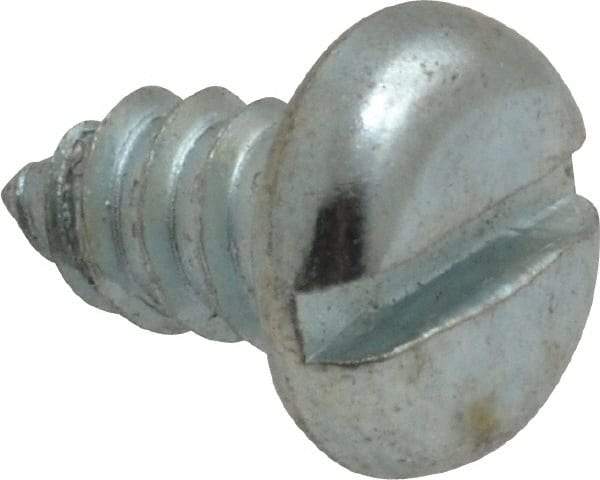 Value Collection - #14 Pan Head Slotted Sheet Metal Screw - Steel, 1/2" Length Under Head, Grade 2 - USA Tool & Supply