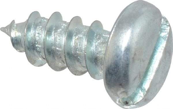Value Collection - #14 Pan Head Slotted Sheet Metal Screw - Steel, 5/8" Length Under Head, Grade 2 - USA Tool & Supply