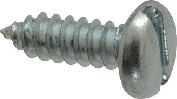Value Collection - #14 Pan Head Slotted Sheet Metal Screw - Steel, 3/4" Length Under Head, Grade 2 - USA Tool & Supply