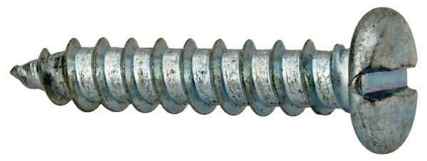 Value Collection - #14 Pan Head Slotted Sheet Metal Screw - Steel, 1-1/4" Length Under Head, Grade 2 - USA Tool & Supply