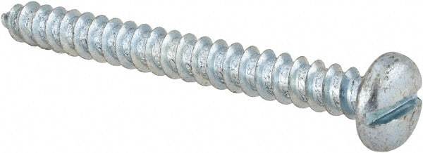 Value Collection - #14 Pan Head Slotted Sheet Metal Screw - Steel, 2-1/2" Length Under Head, Grade 2 - USA Tool & Supply