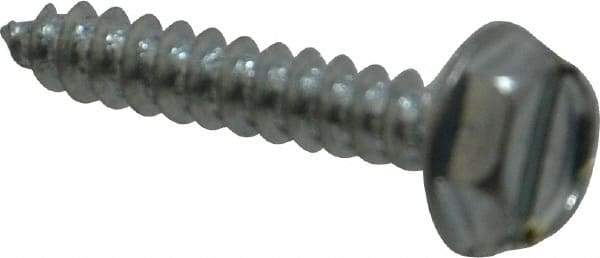 Value Collection - #6 Hex Washer Head Slotted Sheet Metal Screw - Steel, 3/4" Length Under Head, Grade 2 - USA Tool & Supply