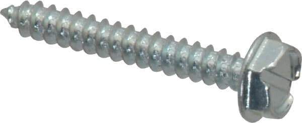 Value Collection - #6 Hex Washer Head Slotted Sheet Metal Screw - Steel, 1" Length Under Head, Grade 2 - USA Tool & Supply