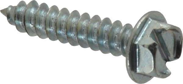 Value Collection - #8 Hex Washer Head Slotted Sheet Metal Screw - Steel, 3/4" Length Under Head, Grade 2 - USA Tool & Supply