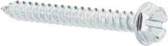 Value Collection - #8 Hex Washer Head Slotted Sheet Metal Screw - Steel, 1-1/2" Length Under Head, Grade 2 - USA Tool & Supply
