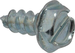 Value Collection - #10 Hex Washer Head Slotted Sheet Metal Screw - Steel, 1/2" Length Under Head, Grade 2 - USA Tool & Supply