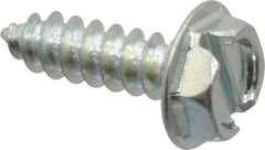 Value Collection - #10 Hex Washer Head Slotted Sheet Metal Screw - Steel, 5/8" Length Under Head, Grade 2 - USA Tool & Supply
