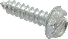 Value Collection - #10 Hex Washer Head Slotted Sheet Metal Screw - Steel, 3/4" Length Under Head, Grade 2 - USA Tool & Supply