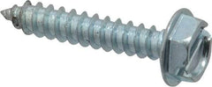Value Collection - #10 Hex Washer Head Slotted Sheet Metal Screw - Steel, 1" Length Under Head, Grade 2 - USA Tool & Supply