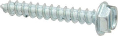 Value Collection - #10 Hex Washer Head Slotted Sheet Metal Screw - Steel, 1-1/4" Length Under Head, Grade 2 - USA Tool & Supply