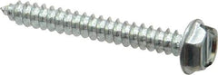 Value Collection - #10 Hex Washer Head Slotted Sheet Metal Screw - Steel, 1-1/2" Length Under Head, Grade 2 - USA Tool & Supply