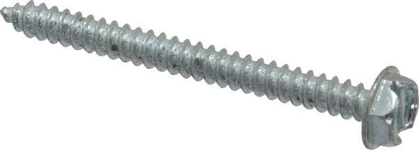 Value Collection - #10 Hex Washer Head Slotted Sheet Metal Screw - Steel, 2" Length Under Head, Grade 2 - USA Tool & Supply