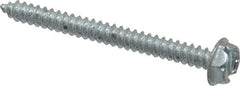 Value Collection - #10 Hex Washer Head Slotted Sheet Metal Screw - Steel, 2" Length Under Head, Grade 2 - USA Tool & Supply