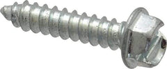 Value Collection - #12 Hex Washer Head Slotted Sheet Metal Screw - Steel, 1" Length Under Head, Grade 2 - USA Tool & Supply