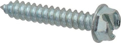Value Collection - #12 Hex Washer Head Slotted Sheet Metal Screw - Steel, 1-1/4" Length Under Head, Grade 2 - USA Tool & Supply