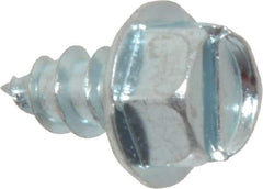 Value Collection - #14 Hex Washer Head Slotted Sheet Metal Screw - Steel, 1/2" Length Under Head, Grade 2 - USA Tool & Supply