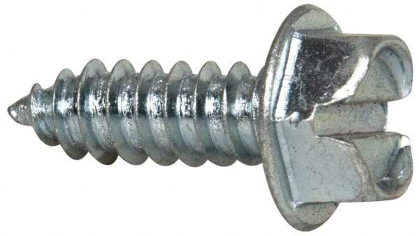 Value Collection - #14 Hex Washer Head Slotted Sheet Metal Screw - Steel, 3/4" Length Under Head, Grade 2 - USA Tool & Supply