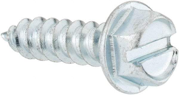 Value Collection - #14 Hex Washer Head Slotted Sheet Metal Screw - Steel, 1" Length Under Head, Grade 2 - USA Tool & Supply