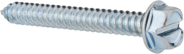 Value Collection - #14 Hex Washer Head Slotted Sheet Metal Screw - Steel, 2" Length Under Head, Grade 2 - USA Tool & Supply