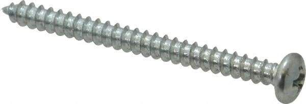 Value Collection - #8 Pan Head Phillips Sheet Metal Screw - Steel, 2" Length Under Head, Grade 2 - USA Tool & Supply