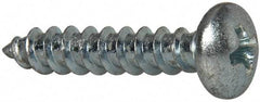 Value Collection - #10 Pan Head Phillips Sheet Metal Screw - Steel, 1" Length Under Head, Grade 2 - USA Tool & Supply
