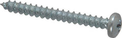 Value Collection - #10 Pan Head Phillips Sheet Metal Screw - Steel, 1-3/4" Length Under Head, Grade 2 - USA Tool & Supply