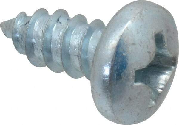 Value Collection - #12 Pan Head Phillips Sheet Metal Screw - Steel, 1/2" Length Under Head, Grade 2 - USA Tool & Supply