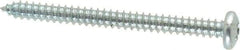Value Collection - #12 Pan Head Phillips Sheet Metal Screw - Steel, 2-1/2" Length Under Head, Grade 2 - USA Tool & Supply